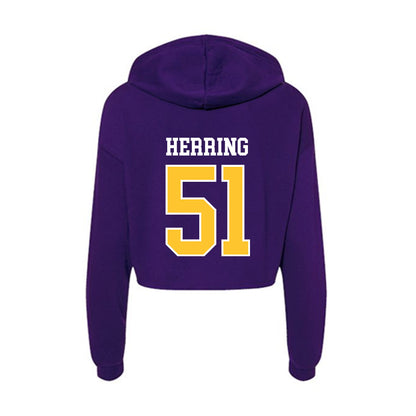 East Carolina - NCAA Baseball : Jack Herring - Classic Shersey Women's Crop Fleece Hoodie-1