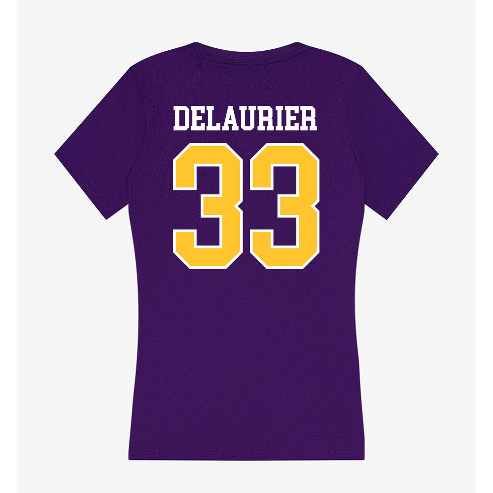East Carolina - NCAA Men's Basketball : Eli DeLaurier - Classic Shersey Women's V-Neck T-Shirt-1