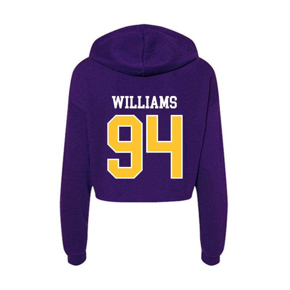 East Carolina - NCAA Football : Javon Williams - Classic Shersey Women's Crop Fleece Hoodie-1
