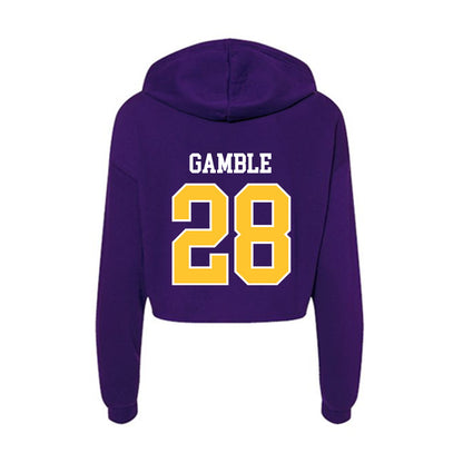 East Carolina - NCAA Football : Zyeir Gamble - Classic Shersey Women's Crop Fleece Hoodie-1