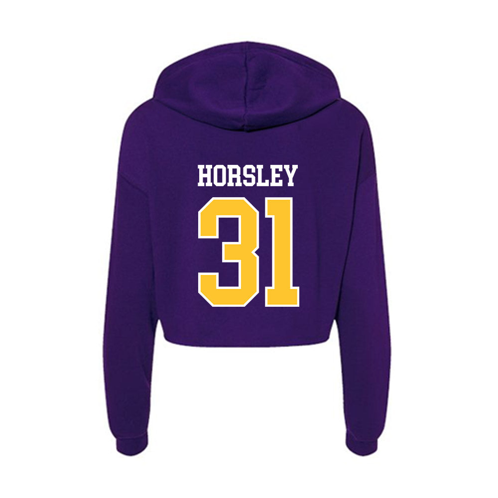 East Carolina - NCAA Football : Derrion Horsley - Classic Shersey Women's Crop Fleece Hooded Sweatshirt-1