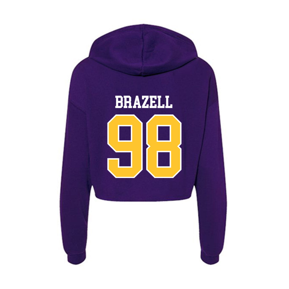 East Carolina - NCAA Football : Torin Brazell - Classic Shersey Women's Crop Fleece Hooded Sweatshirt-1