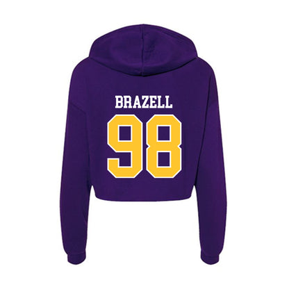 East Carolina - NCAA Football : Torin Brazell - Classic Shersey Women's Crop Fleece Hooded Sweatshirt-1