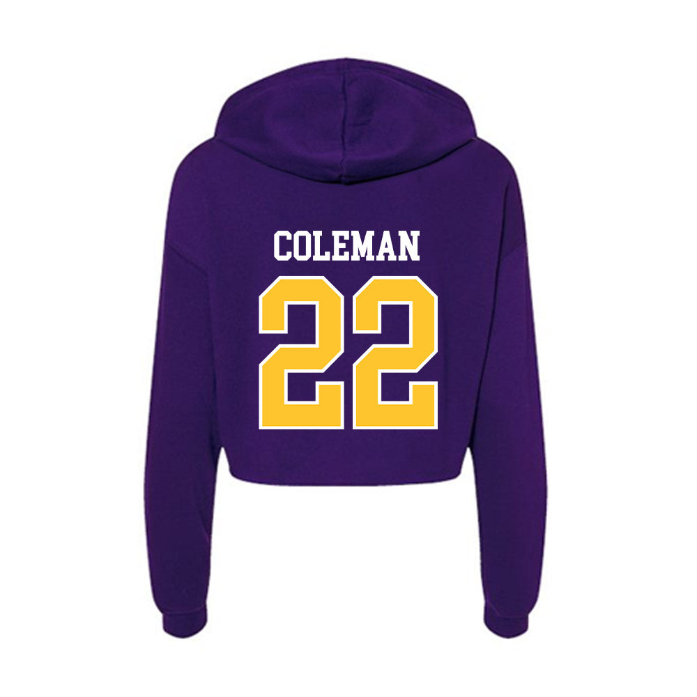 East Carolina - NCAA Football : David Coleman - Classic Shersey Women's Crop Fleece Hoodie-1