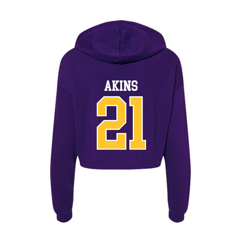 East Carolina - NCAA Football : Jonathan Akins - Classic Shersey Women's Crop Fleece Hoodie-1