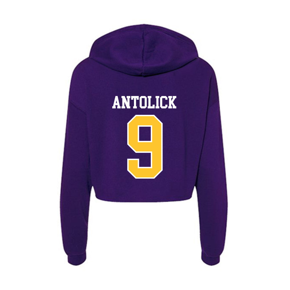 East Carolina - NCAA Baseball : Brett Antolick - Classic Shersey Women's Crop Fleece Hoodie-1