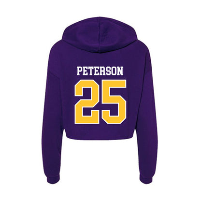 East Carolina - NCAA Football : Christian Peterson - Classic Shersey Women's Crop Fleece Hooded Sweatshirt-1