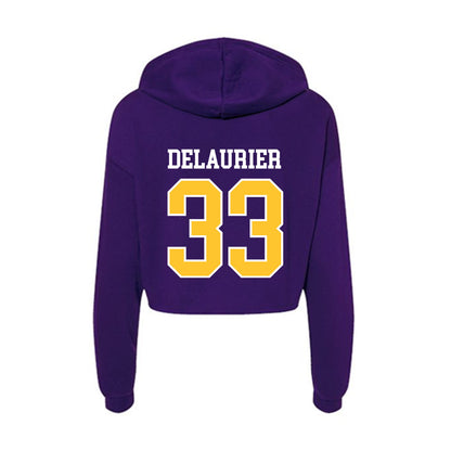 East Carolina - NCAA Men's Basketball : Eli DeLaurier - Classic Shersey Women's Crop Fleece Hoodie-1