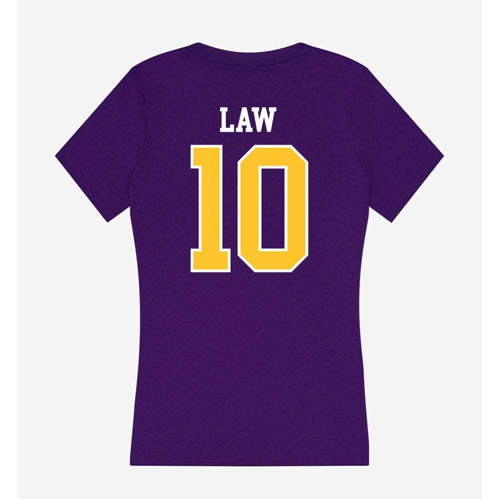 East Carolina - NCAA Football : Crews Law - Classic Shersey Women's V-Neck T-Shirt-1