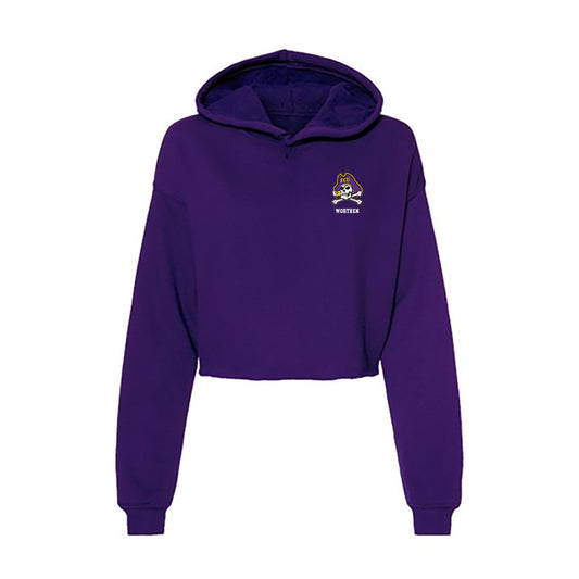 East Carolina - NCAA Football : Dylon Worthen - Classic Shersey Women's Crop Fleece Hooded Sweatshirt-0