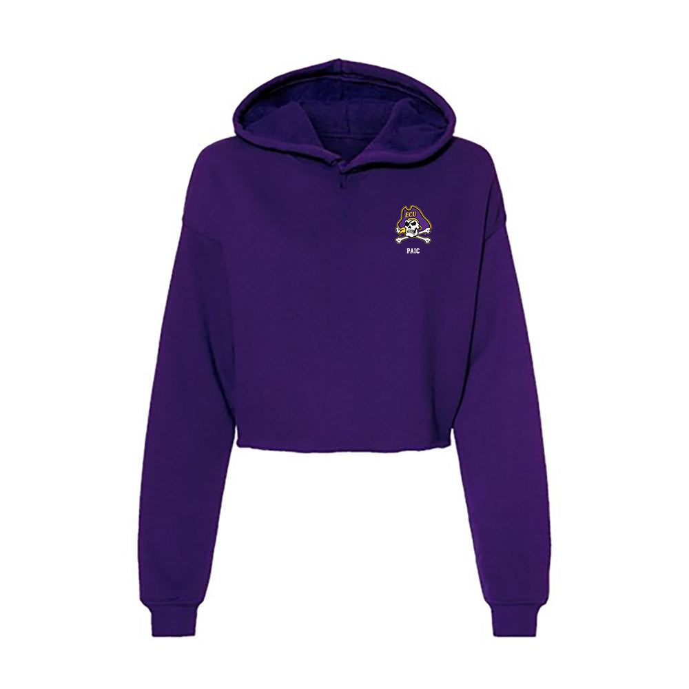 East Carolina - NCAA Football : Nikola Paic - Classic Shersey Women's Crop Fleece Hoodie-0