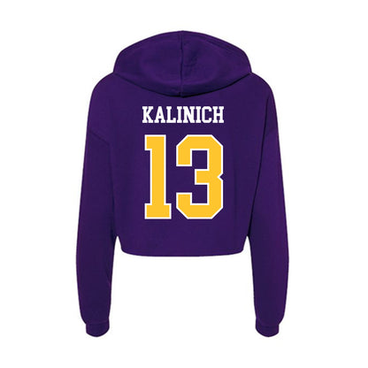 East Carolina - NCAA Baseball : Michael Kalinich - Classic Shersey Women's Crop Fleece Hooded Sweatshirt-1