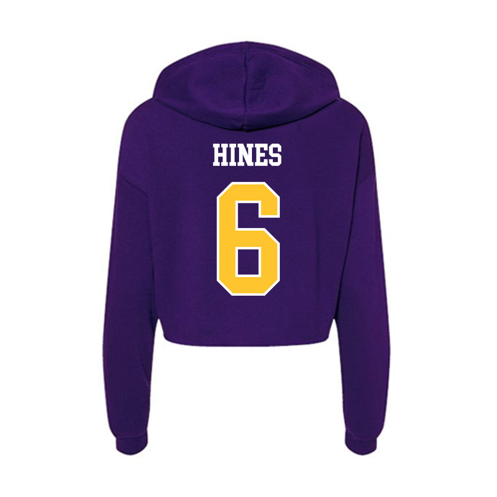 East Carolina - NCAA Football : DeMarius Hines - Classic Shersey Women's Crop Fleece Hooded Sweatshirt-1