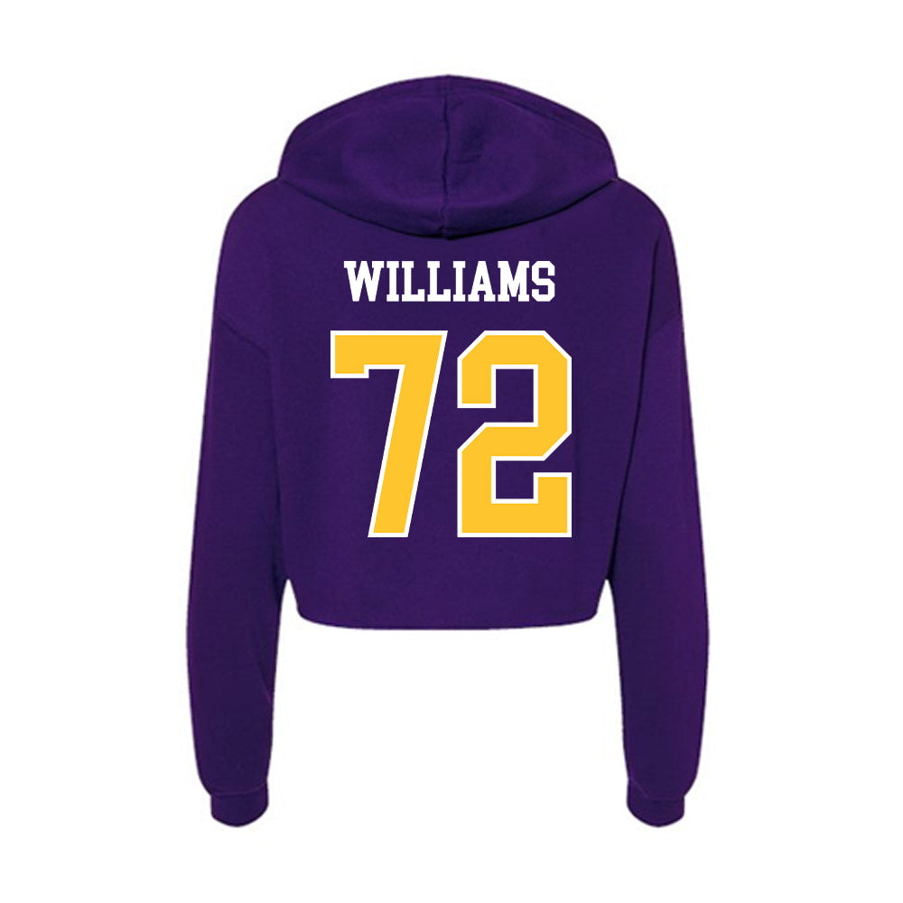 East Carolina - NCAA Football : Jeremiah Williams - Classic Shersey Women's Crop Fleece Hooded Sweatshirt-1