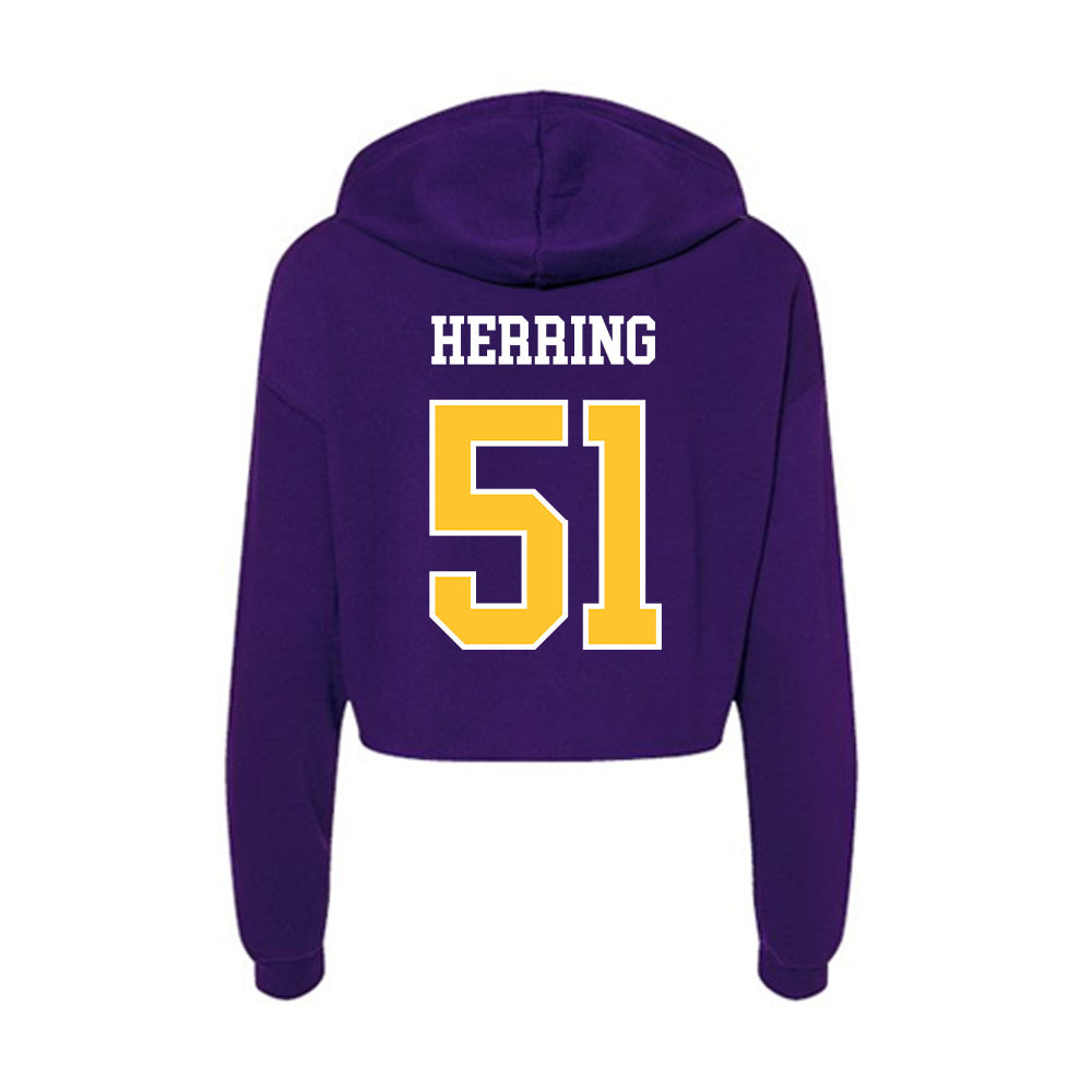 East Carolina - NCAA Baseball : Jack Herring - Classic Shersey Women's Crop Fleece Hoodie-1