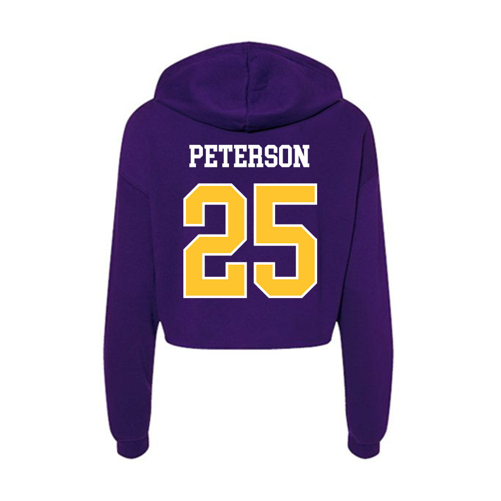 East Carolina - NCAA Football : Christian Peterson - Classic Shersey Women's Crop Fleece Hooded Sweatshirt-1
