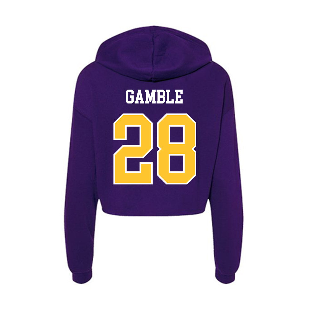 East Carolina - NCAA Football : Zyeir Gamble - Classic Shersey Women's Crop Fleece Hoodie-1