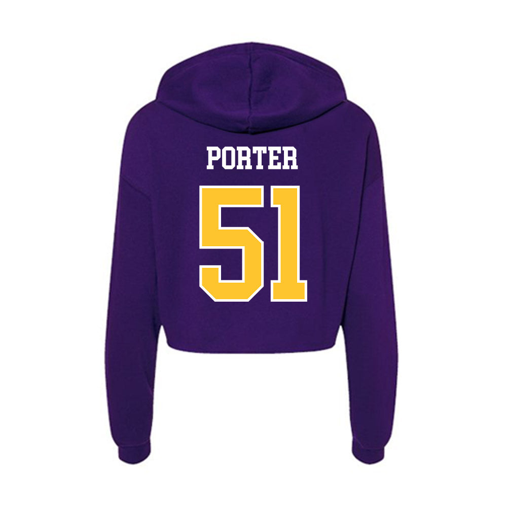 East Carolina - NCAA Football : Lindell Porter - Classic Shersey Women's Crop Fleece Hoodie-1