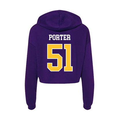 East Carolina - NCAA Football : Lindell Porter - Classic Shersey Women's Crop Fleece Hoodie-1