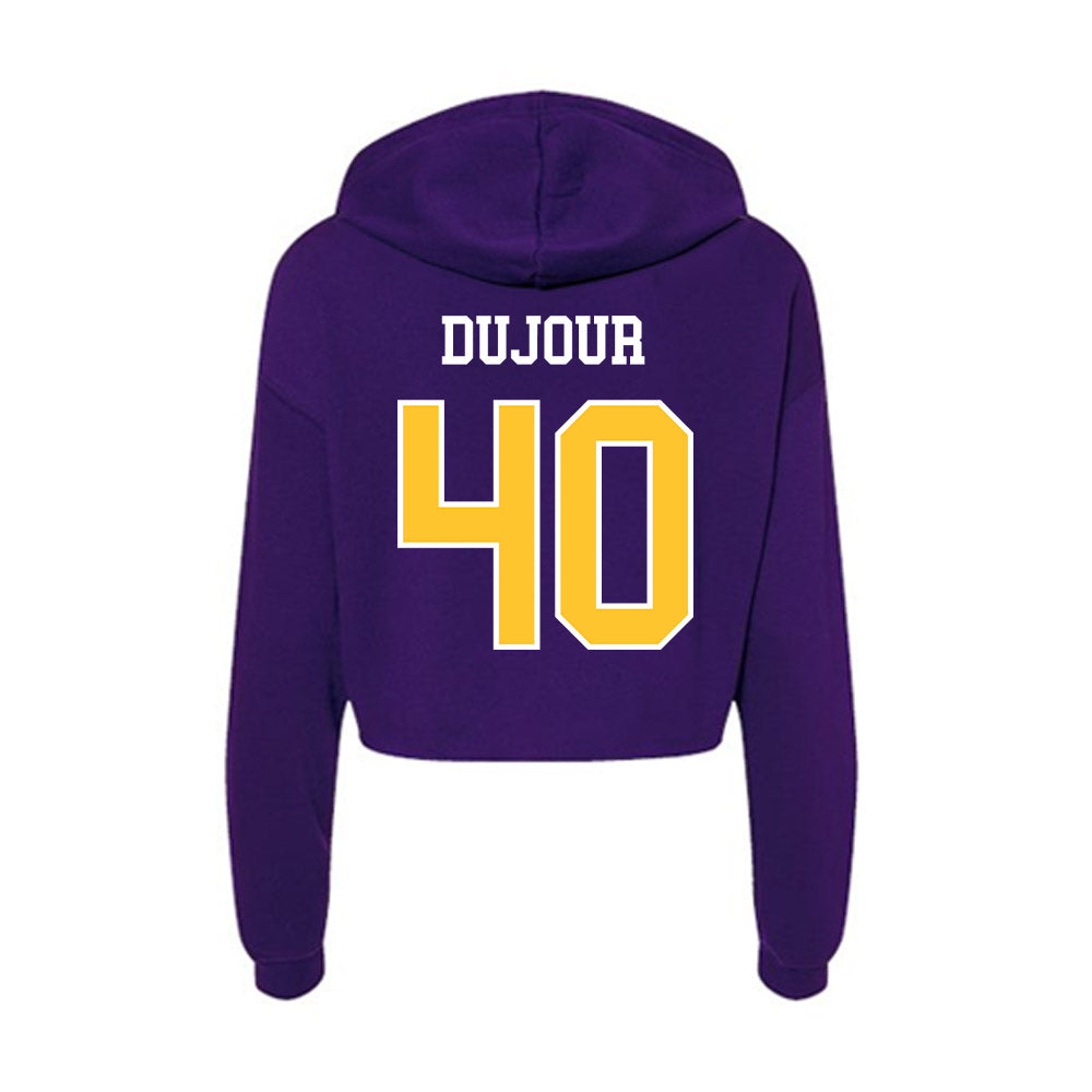 East Carolina - NCAA Football : Kendrick DuJour - Classic Shersey Women's Crop Fleece Hooded Sweatshirt-1