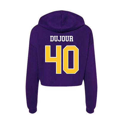 East Carolina - NCAA Football : Kendrick DuJour - Classic Shersey Women's Crop Fleece Hooded Sweatshirt-1