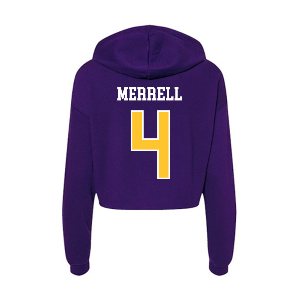 East Carolina - NCAA Football : Kevon Merrell - Classic Shersey Women's Crop Fleece Hoodie-1