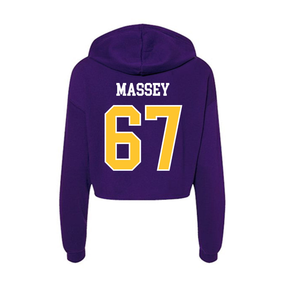 East Carolina - NCAA Football : Xavier Massey - Classic Shersey Women's Crop Fleece Hoodie-1