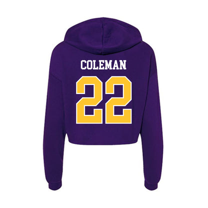 East Carolina - NCAA Football : David Coleman - Classic Shersey Women's Crop Fleece Hoodie-1