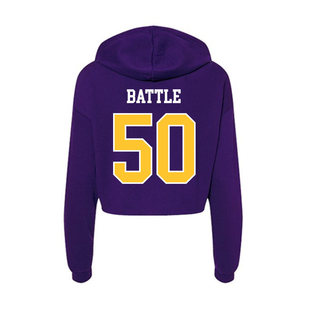 East Carolina - NCAA Football : Josh Battle - Classic Shersey Women's Crop Fleece Hoodie-1