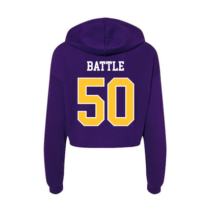 East Carolina - NCAA Football : Josh Battle - Classic Shersey Women's Crop Fleece Hoodie-1