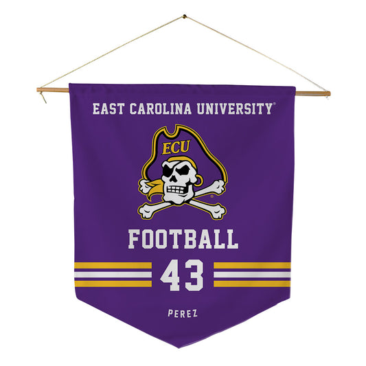 East Carolina - NCAA Football : Noah Perez - Pennant - 18" x 21"-0