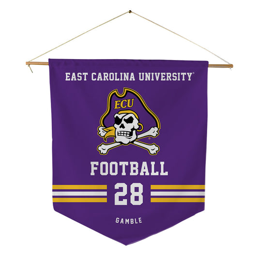 East Carolina - NCAA Football : Zyeir Gamble - Pennant - 18" x 21"-0