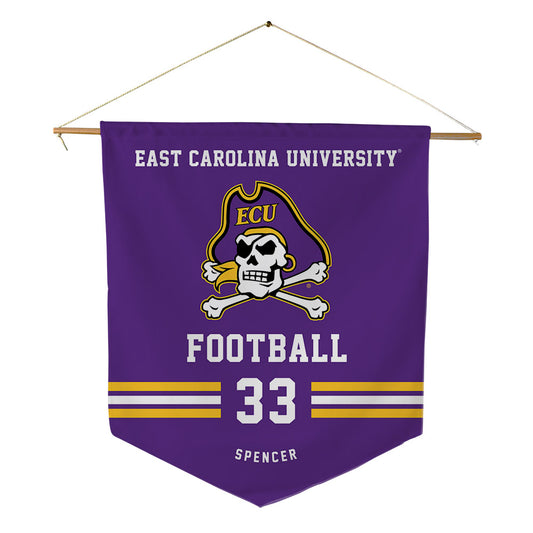 East Carolina - NCAA Football : Terande Spencer - Pennant - 18" x 21"-0