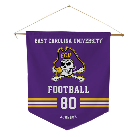 East Carolina - NCAA Football : Ty Johnson - Pennant - 18" x 21"-0