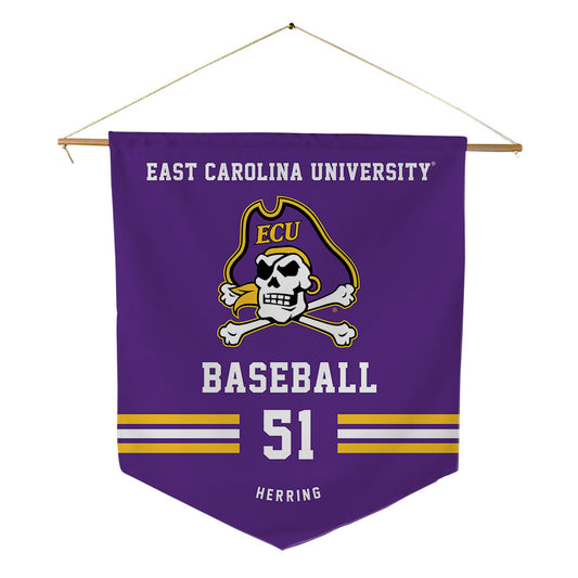 East Carolina - NCAA Baseball : Jack Herring - Pennant - 18" x 21"-0