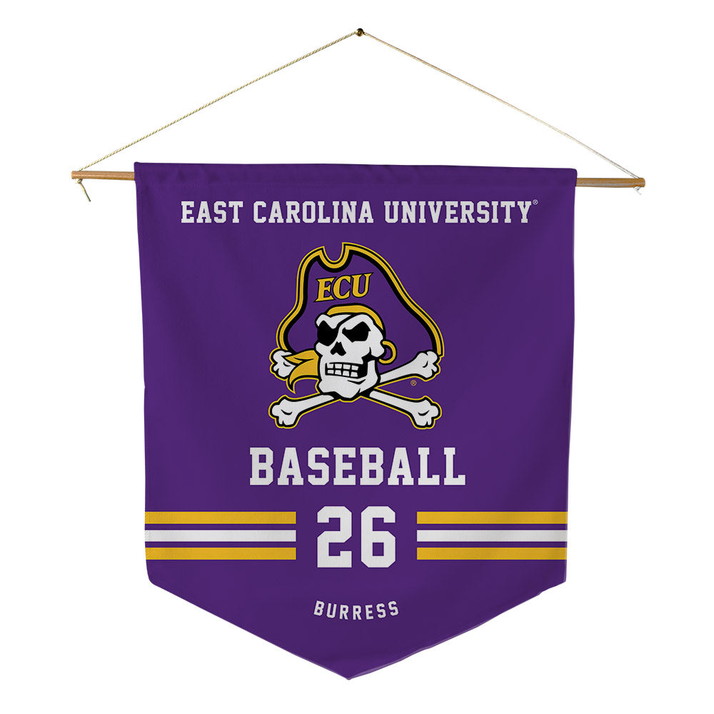 East Carolina - NCAA Baseball : Braden Burress - Pennant - 18" x 21"-0