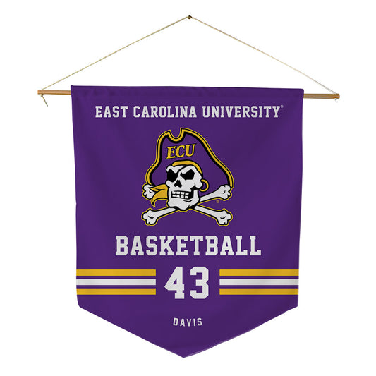 East Carolina - NCAA Men's Basketball : Luke Davis - Pennant - 18" x 21"-0