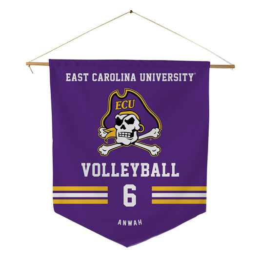 East Carolina - NCAA Women's Volleyball : Olivia Anwah - Pennant - 18" x 21"-0