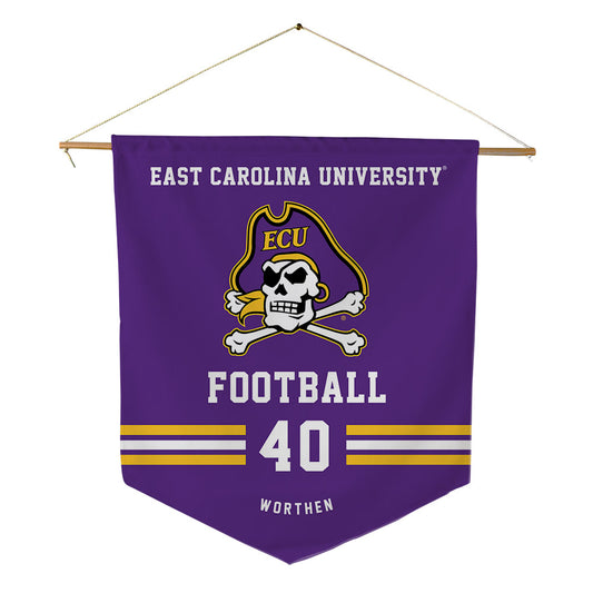East Carolina - NCAA Football : Dylon Worthen - Pennant - 18" x 21"-0