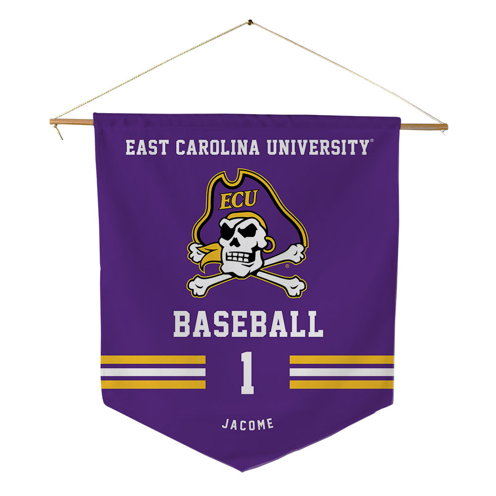 East Carolina - NCAA Baseball : Carlos Jacome - Pennant - 18" x 21"-0