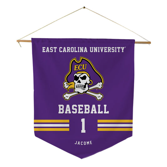 East Carolina - NCAA Baseball : Carlos Jacome - Pennant - 18" x 21"-0
