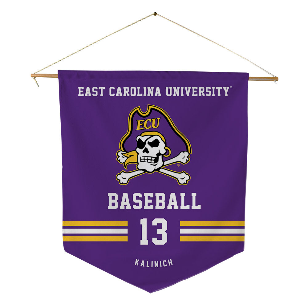 East Carolina - NCAA Baseball : Michael Kalinich - Pennant - 18" x 21"-0