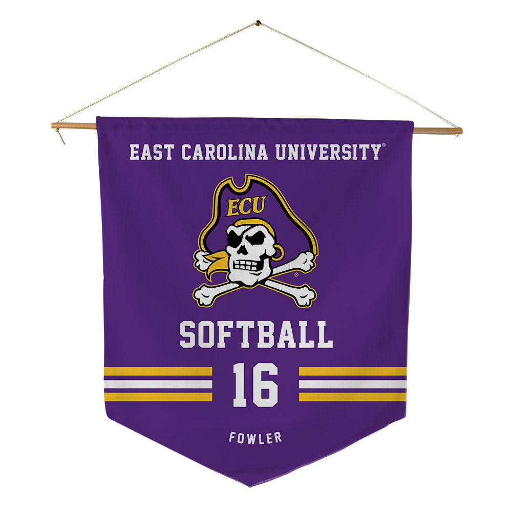 East Carolina - NCAA Softball : Gabby Fowler - Pennant - 18" x 21"-0