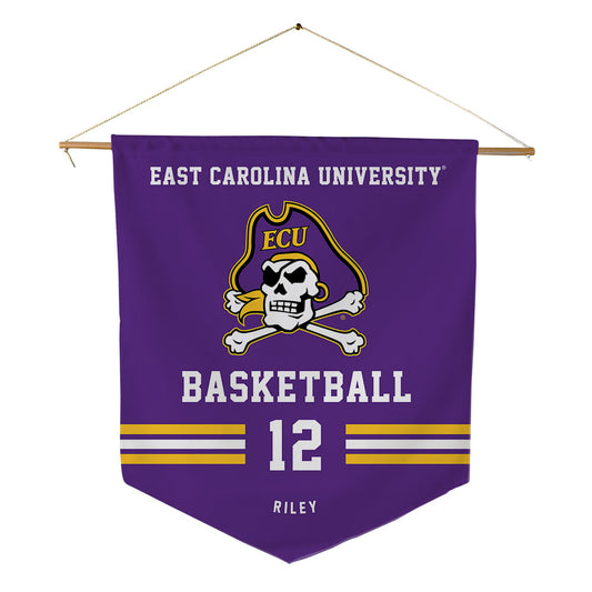 East Carolina - NCAA Men's Basketball : Jordan Riley - Pennant - 18" x 21"-0