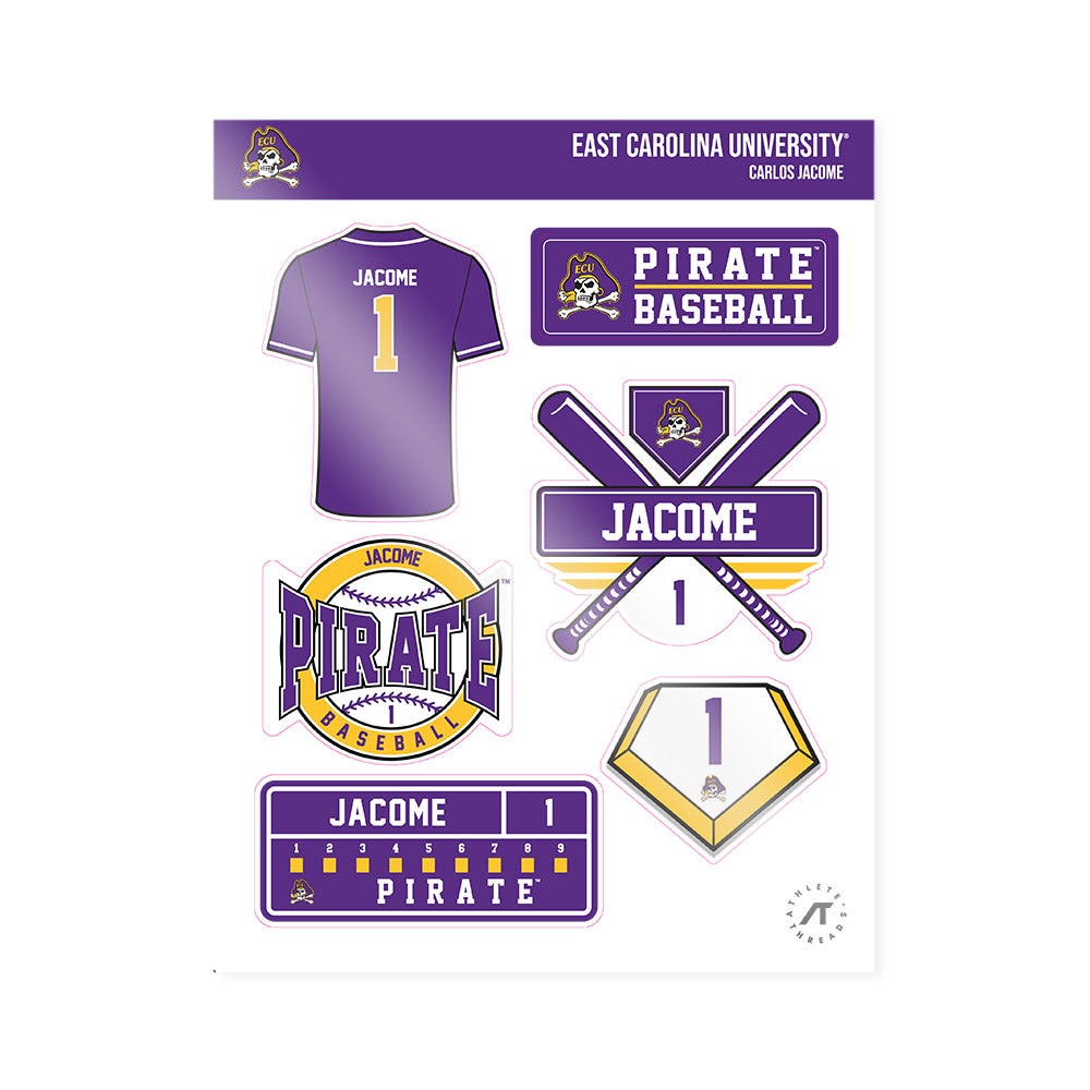 East Carolina - NCAA Baseball : Carlos Jacome - Sticker Sheet-0