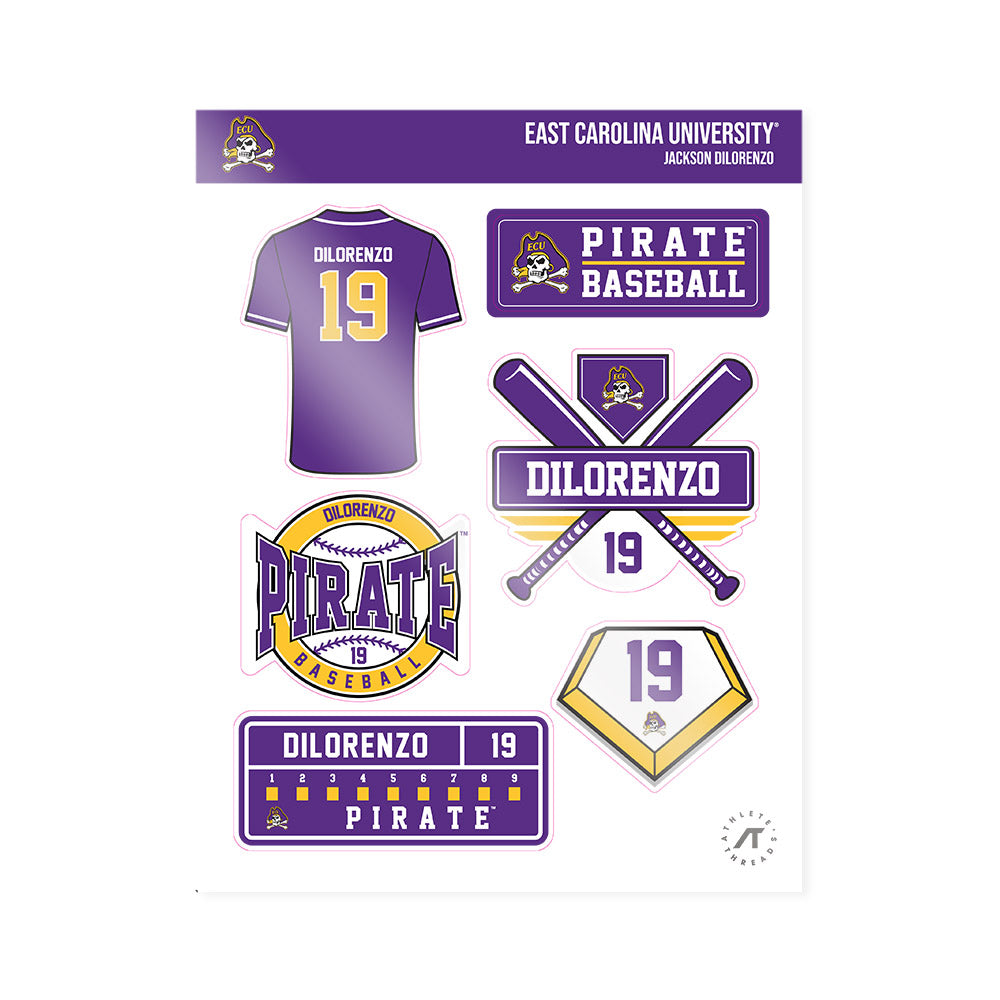 East Carolina - NCAA Baseball : Jackson DiLorenzo - Sticker Sheet-0