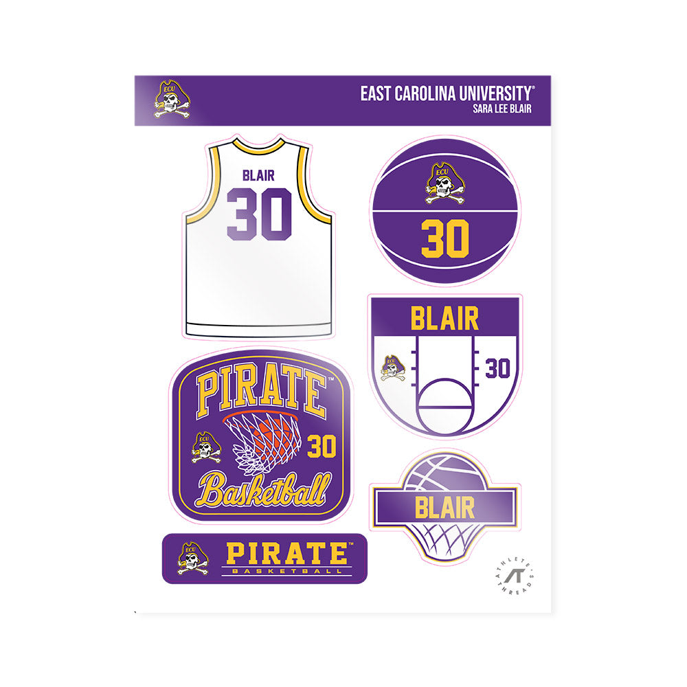 East Carolina - NCAA Women's Basketball : Sara Lee Blair - Sticker Sheet-0