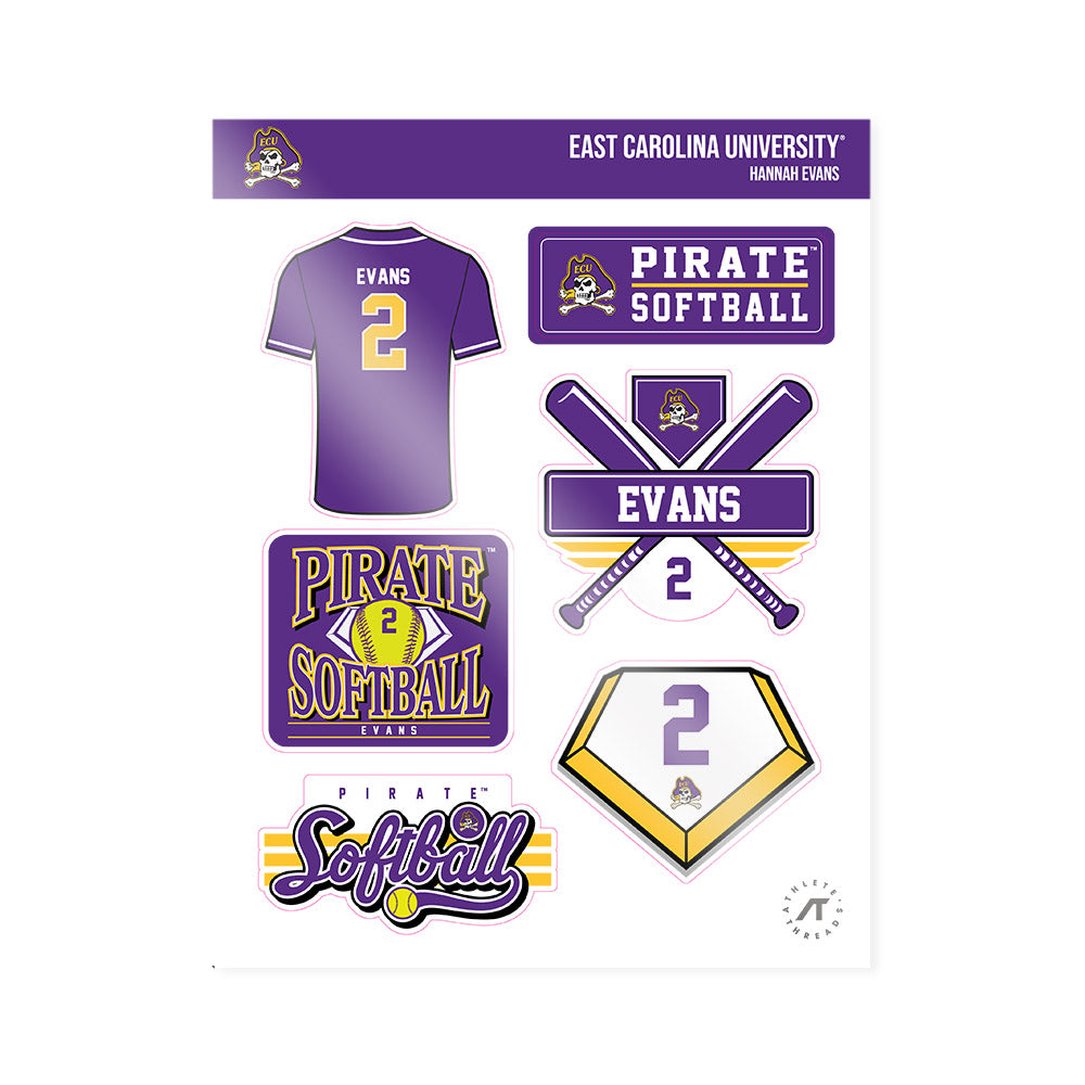East Carolina - NCAA Softball : Hannah Evans - Sticker Sheet-0