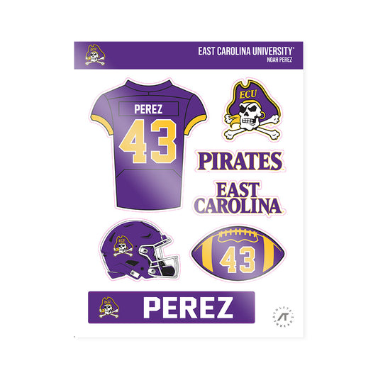 East Carolina - NCAA Football : Noah Perez - Sticker Sheet-0