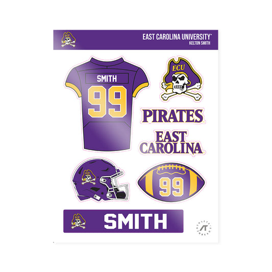 East Carolina - NCAA Football : Kelton Smith - Sticker Sheet-0